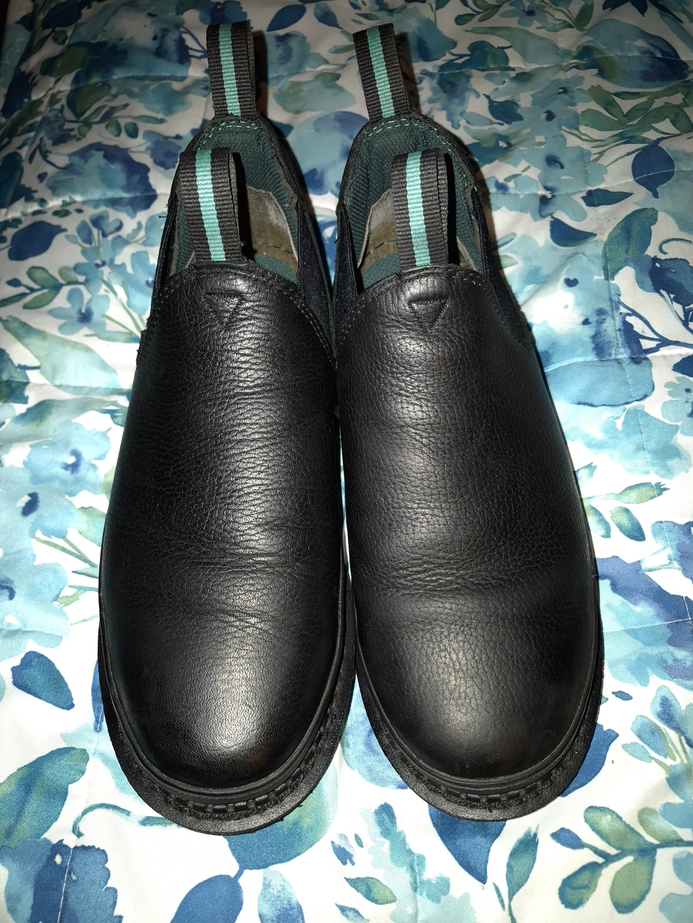Women's Black Georgia Boot Romeo Slip-On Leather Boots - 8.5m